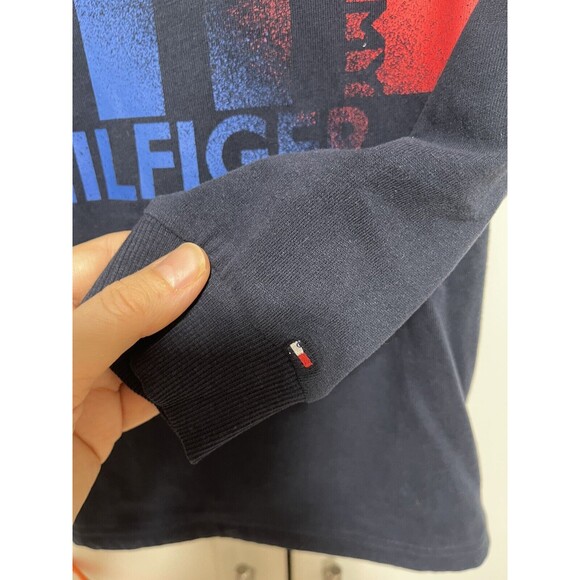 Tommy Hilfiger Hoodie Navy Long Sleeve Toddler cotton Sz 3T NWT - Picture 5 of 5